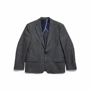Cole Haan Grand OS Dark Grey Plaid Wool Blazer Jacket Men’s 40S